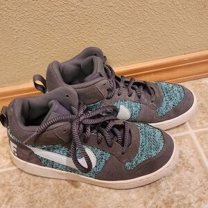 Youth Nike Athletic Sneakers - Gray and Teal